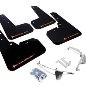 Rally Armor 13+ Subaru XV Crosstrek Black Mud Flap w/ Orange Logo