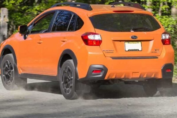 Rally Armor 13+ Subaru XV Crosstrek Black Mud Flap w/ Red Logo - Image 2