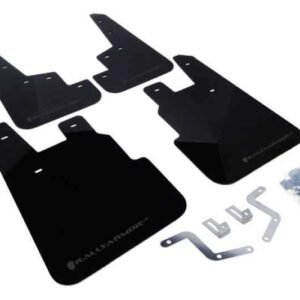 Rally Armor 14+ Subaru Forester Black Mud Flap w/ Grey Logo