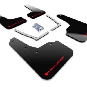 Rally Armor 16-19 Honda Civic Si UR Black Mud Flap w/ Red Logo