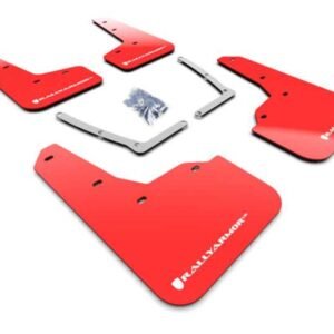 Rally Armor 16-19 Honda Civic Si UR Red Mud Flap w/ White Logo