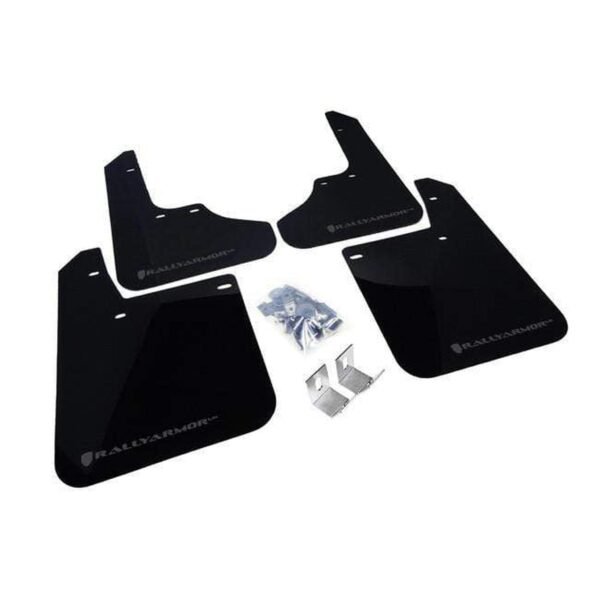 Rally Armor 1993-2001 Subaru Impreza UR Black Mud Flap w/ Grey Logo - Image 2