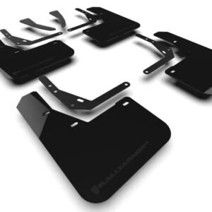 Rally Armor 2024 Hyundai Kona EV Black UR Mud Flap - Metallic Black Logo