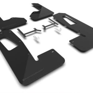 Rally Armor 2022+ Rivian R1S Black UR Mud Flap w/ Metallic Black Logo