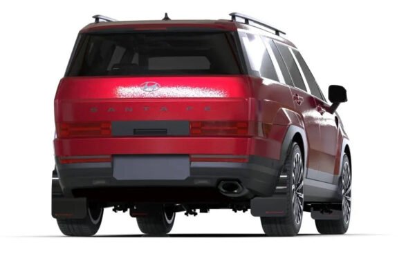 Rally Armor 2024+ Hyundai Santa Fe Black Mud Flap w/ Red Logo - Image 3