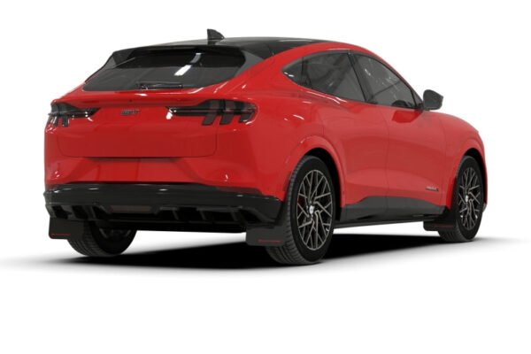 Rally Armor 21-24 Ford Mustang Mach-E/GT/Rally Black UR Mud Flap w/Dark Grey Logo - Image 5