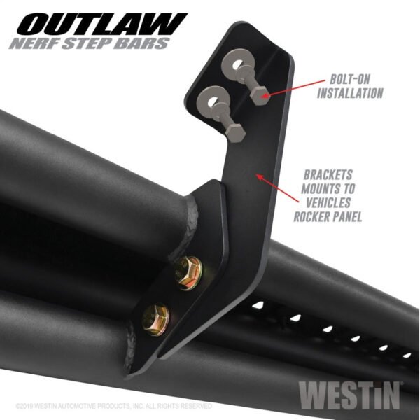 Westin 14-19 Toyota 4Runner SR5/TRD/TRD Pro (exc Limited & Nightshade) Outlaw Nerf Step Bars - Image 7