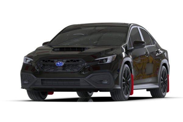 Rally Armor 2022+ Subaru WRX Red UR Mud Flap Altered Font White Logo - Image 3