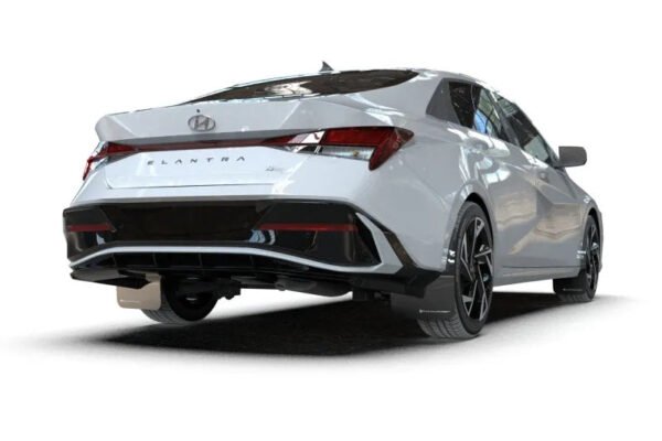 Rally Armor 2024+ Hyundai Elantra N Line Black Mud Flap w/ Red Logo - Image 4
