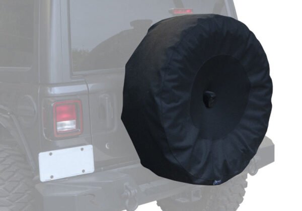 Rampage 2018-2019 Jeep Wrangler(JL) Sport 2-Door Tire Cover w/Cam Slot 33in -35in - Black - Image 2