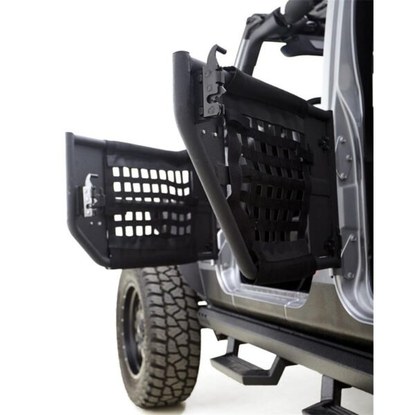 Rampage 2007-2018 Jeep Wrangler(JK) Unlimited 4-Door Tube Doors With Netting - Black - Image 4