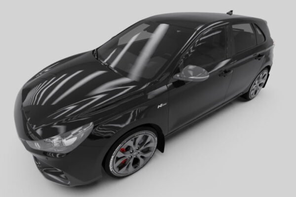 Rally Armor 2019+ Hyundai Elantra N Line UR Red Mud Flap w/ Black Logo - Image 2