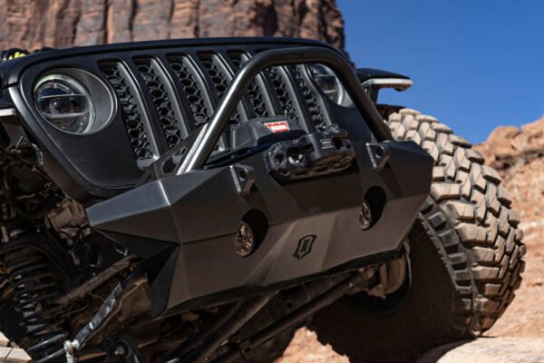 ICON 2018+ Jeep Wrangler JL / 2020+ Jeep Gladiator JT Pro Recessed Impact Front Bumper w/Bar & Tabs - 25244 - Image 3