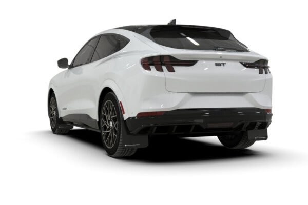 Rally Armor 21-24 Ford Mustang Mach-E/GT/Rally Black UR Mud Flap w/Dark Grey Logo - Image 6