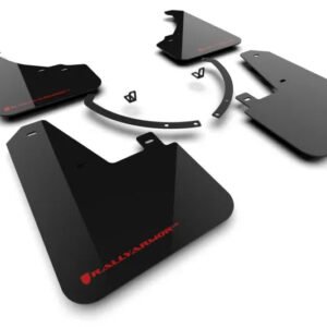 Rally Armor 2024+ Hyundai Santa Fe Black Mud Flap w/ Red Logo