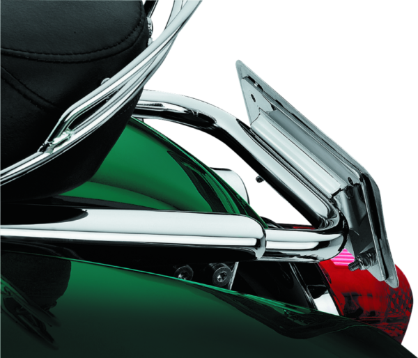 Kuryakyn Laydown License Plate Holder 97-08 Touring Chrome - Image 2