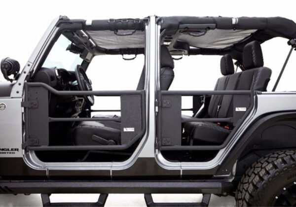 Rampage 2007-2018 Jeep Wrangler(JK) Unlimited 4-Door Tube Doors With Netting - Black - Image 5