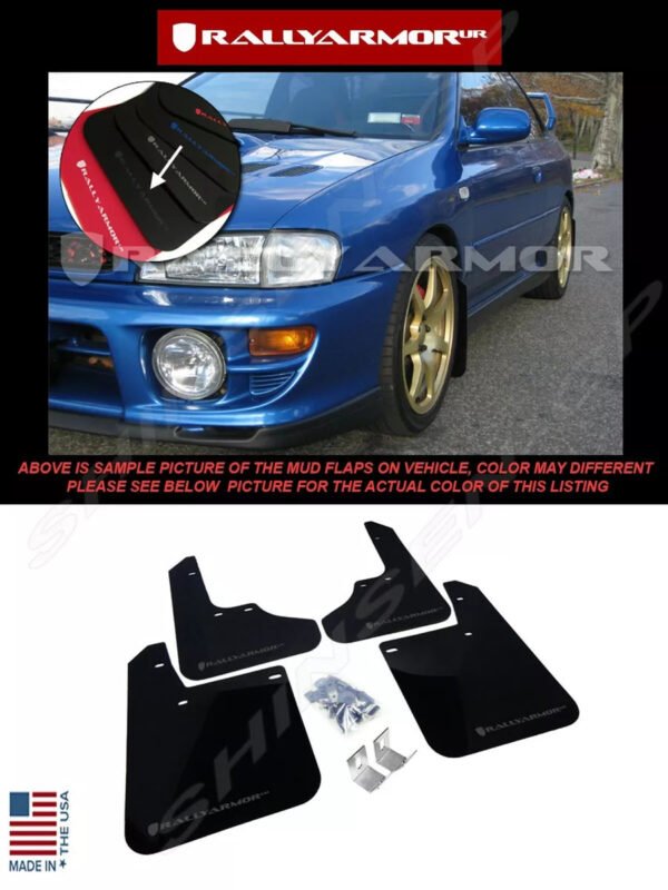 Rally Armor 1993-2001 Subaru Impreza UR Black Mud Flap w/ Grey Logo